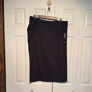 Escada Black Pencil Skirt with Side Ruching